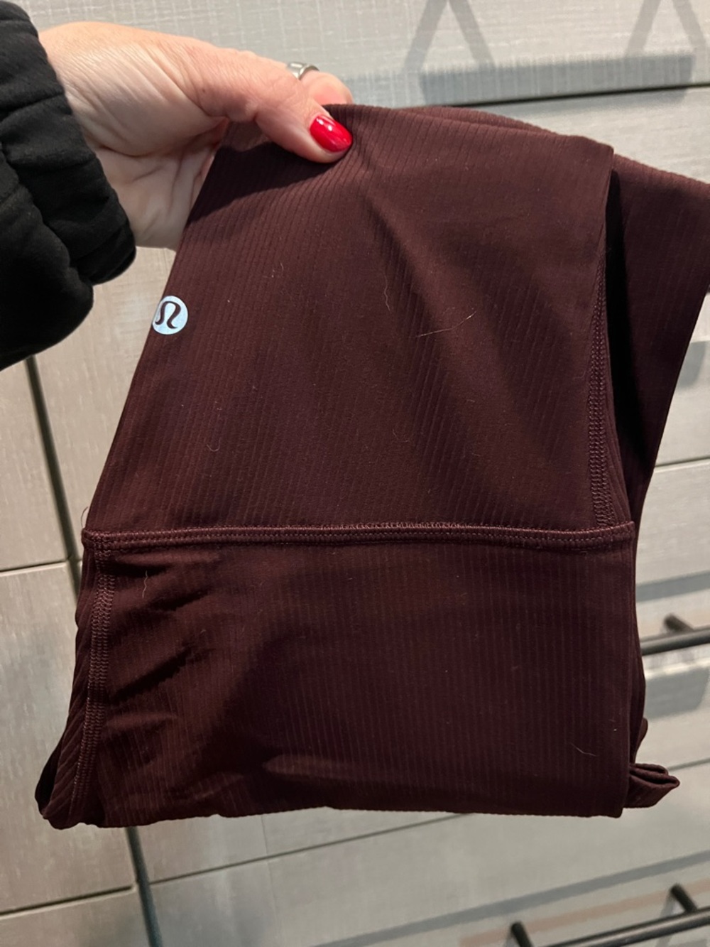 lululemon athletica Maroon Ribbed Leggings